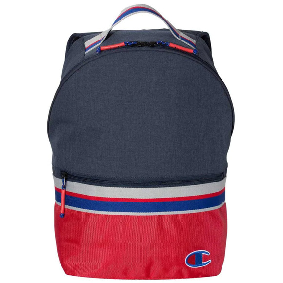 Champion 23L Striped Backpack One Size Navy/ Red NWT